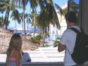 Tim & Carolyne taking in the beach view at one of the three El Cid resorts