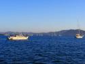 A wreck & just a handful of the many boats anchored around the sand bar in La Paz