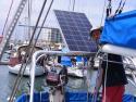 Jim mounting solar panels