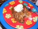 Partially eaten Apple Crisp