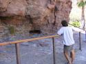 Evan pondering the rock paintings