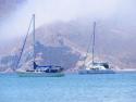 "Windfall" and "Don Quixote" bow and stern anchored/ San Juanico, Mexico (May 2009)